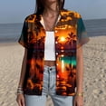 thumbnail image 4 of Yopmin Hawaiian Shirt for Women Palm Tree Print Summer Tropical Hawaiian Blouse Button Down for Beach Vacation Travel Summer, 4 of 7