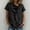 Black, variant on LEKODE Boho Tops for Women Cotton Vintage Tshirts Plus Size Tops Cotton Gauze Tops Short Sleeve Shirts Solid Summer Tops Loose Dressy Casual Blouse Summer Blouses for Women Black L