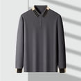 thumbnail image 4 of Mens Casual Shirts Long Sleeve Fashion Classic Solid Color Golf Shirt Lightweight Basic Work Tops, 4 of 8