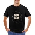 thumbnail image 7 of Iron Sharpens Iron Charismatic Men's Cotton Short Sleeve HD Print Tee for Casual T-Shirt Crew Neck Top Black 3XL, 7 of 7