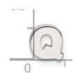 thumbnail image 4 of Auriga Fine Jewelry 925 Sterling Silver E-coated Letter Q Slide Charm Pendant for Women (L- 7.4mm), 4 of 6