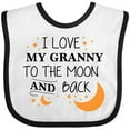 thumbnail image 3 of Inktastic I Love My Granny to the Moon and Back Boys or Girls Baby Bib, 3 of 4