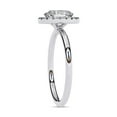 thumbnail image 3 of AFFY Halo Solitaire Engagement Ring for Women, 1.25 Carat (ctw) Oval and Round Cut Lab Grown Diamond Ring In 10K Solid White Gold F-G, VS-SI Quality Gifts For Her Ring Size-8, 3 of 7
