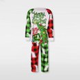 thumbnail image 1 of Conjunto de ropa de dormir con estampado de árbol de Navidad y pantalones superiores de manga raglán familiar, 1 of 9