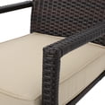 thumbnail image 6 of Fijian Outdoor 8 Seater Wicker Chat Set with Cushions, Multibrown and Dark Cream, 6 of 10
