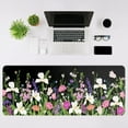 thumbnail image 4 of Large Gaming Mouse Pad Keyboard Pad 31.5 x 11.8 in Gaming Pad Black Mouse Pad with Anti-Slip Rubber Base, Extended Mouse Mat XL Mouse Pad Large Mouse Mat(Flower), 4 of 14