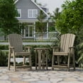 thumbnail image 2 of Wildridge Heritage Balcony Counter Chair, Weathered Wood - Outdoor Weather Resistant Recycled Plastic Furniture for Patio, 2 of 4
