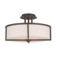 thumbnail image 1 of Livex 51074-07 Wesley 3 Light Flush Mount In Bronze, 1 of 1