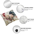 thumbnail image 4 of Acheng Throw Pillow Case Decorative Farm Vintage Wooden Rooster Floral  Pillow Covers Vintage Animals Art Print Cushion Case Cover Decor Home Sofa Couch 2 pcs(Vintage Rooster) White, 4 of 6