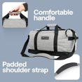 thumbnail image 2 of RIVER ROAD Town-Trekker 33L Heavy Duty Duffle Bag for Sports & Travel - Unisex Gray, 2 of 9