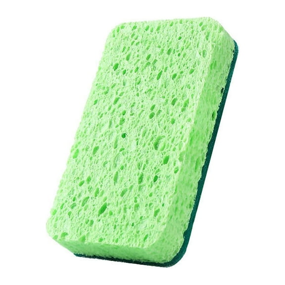 Fimeskey Kitchen Supplies Cleaning Brush Spin DishNatural Wood Pulp Cotton Dishcloth Cleaning Sponge Wipe Scrub Bowl Brush Pan Kitchen Decontamination Artifact Scouring Pad