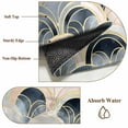 thumbnail image 2 of Pink Navy Blue Geometric Round Rug 5ft Washable Circle Kitchen Rugs Non Slip Abstract Art Modern Large Area Rug Indoor Floor Carpet for Bedroom Living Room Home Office Dining Room Nursery, 2 of 8