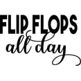 thumbnail image 1 of Flips Flops All Day Beach Sand Toes Wall Decals for Walls Peel and Stick wall art murals Black Small 8 Inch, 1 of 2