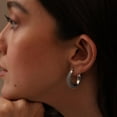thumbnail image 3 of LeCalla 925 Sterling Silver Jewelry Antique Light-Weight Click Top Hoop Earrings for Women and Teen 27MM, 3 of 11