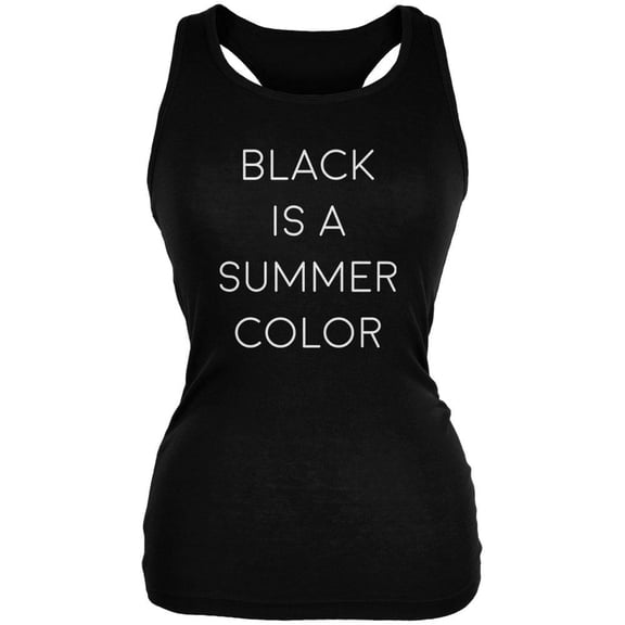 Black Is A Summer Color Juniors Soft Tank Top Black X-LG