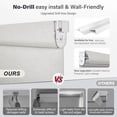 thumbnail image 6 of No Drill No Tools Roller Shades, Blackout Roller Blinds for Indoor Windows, Linen Fabric Thermal Insulation, UV & Privacy Protection, Cordless Shades for Home,Blackout Cream,35" W x 64" H, 6 of 9