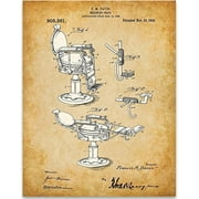 Reclining Barber Chair Patent Print - 11x14 Unframed Patent - Great Barber Shop Decor or Hair Stylists