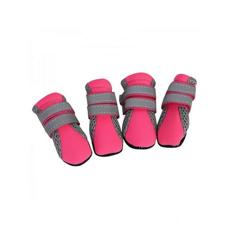Dog Boots Reflective Lightweight Pet Dog Shoes Paw Protector With Anti-Slip Sole