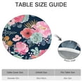 thumbnail image 6 of Floral print elastic edge tablecloth, perfect for round tables, water-resistant polyester cover fits 44-52 inch, large edition, 6 of 7