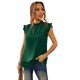 thumbnail image 4 of ABPHQTO Camiseta sin mangas verde con volantes de mujer, 4 of 5