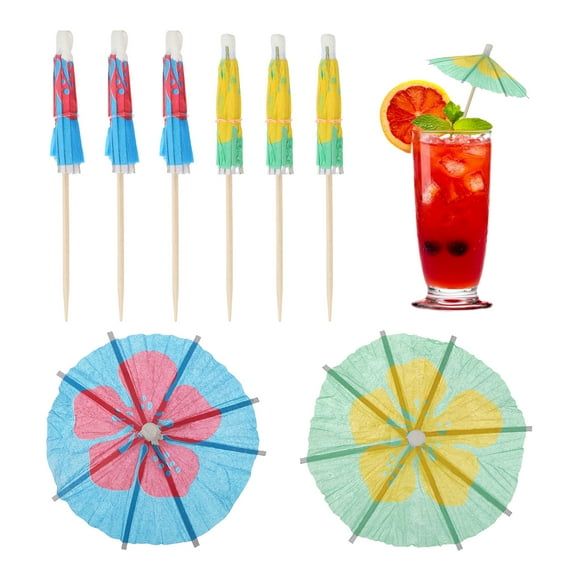 100 Pcs Mini Drink Umbrellas Cocktail,Cocktail Toothpicks 3.9 Inch