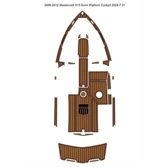 2006-2012 Mastercraft X15 Swim Platform Cockpit Pad Boat EVA Teak Deck Floor fs