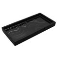 thumbnail image 1 of Rectangular Plate Countertop Bathroom Soap Shampoo Storage Tray,Black, 1 of 5