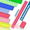 thumbnail image 4 of Reglas de Plástico 12 Pulgadas, 32 Piezas Métricas A Granel Transparentes Colores Surtidos con Centímetros y Milímetros., 4 of 8