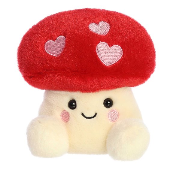 Aurora - Mini Red Palm Pals - 5" Aislyn Heart Mushroom - Adorable Stuffed Animal