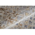 thumbnail image 4 of Feizy Laina Transitional Geometric, Tan/Ivory/Blue, 1'6" x 1'6" Swatch Easy Care Pet & Kid Friendly Stain Resistant Mid-Century Modern Distressed Design Carpet for Living Dining Bed Room, 4 of 8