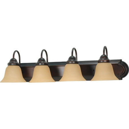 

Bathroom Vanity 4 Light With Mahogany Bronze Finish Metal Medium Base 30 inch 400 Watts