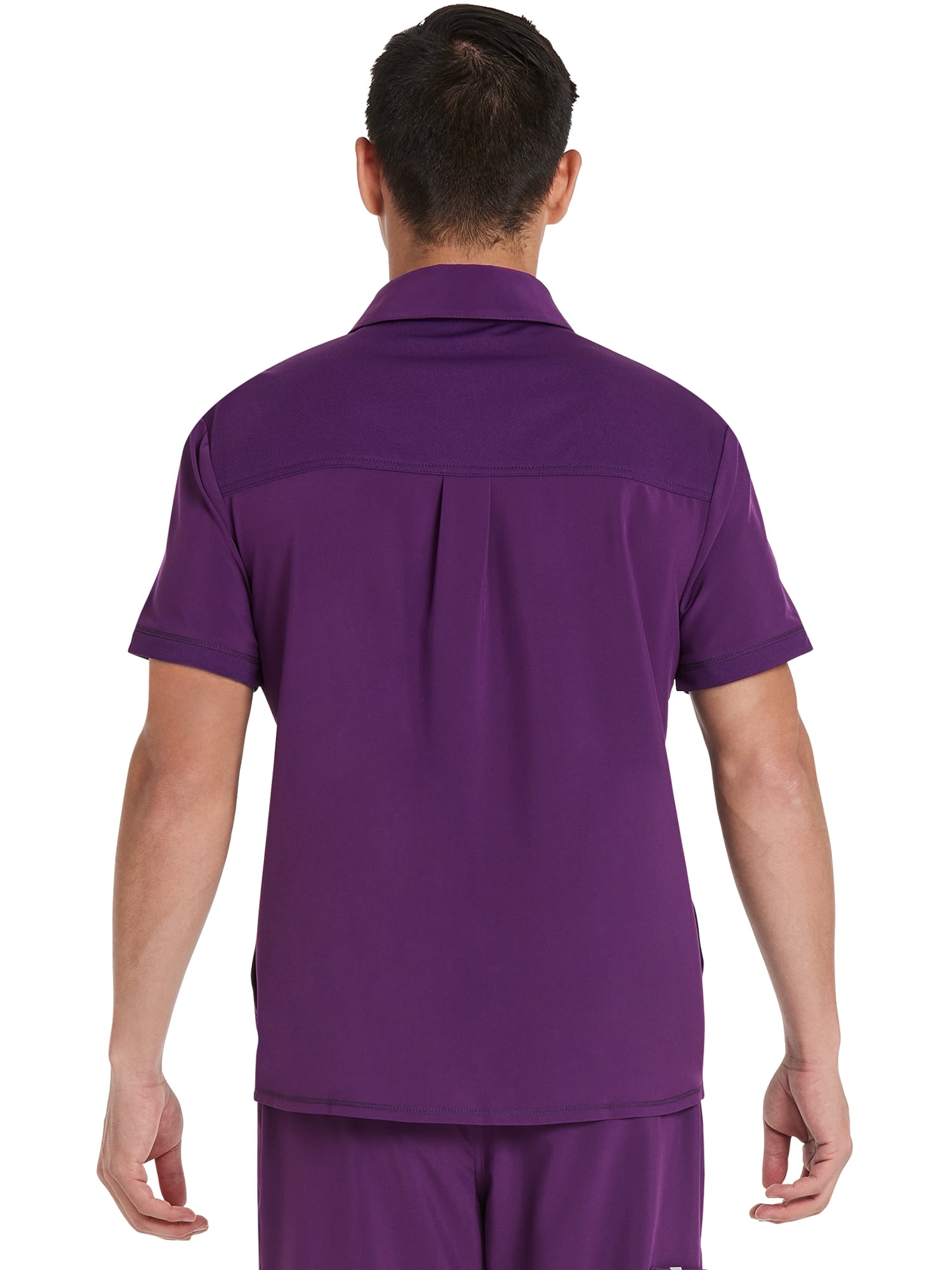 Scrubstar Men's Premium Performance Stretch Polo Scrub Top, Sizes XS-3XL