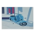 thumbnail image 1 of Country Cutting Board, Mini Scooter in Soft Mediterranean Mid Day Italian Town Life Art Paint Print, Decorative Tempered Glass Cutting and Serving Board, Small Size, Blue Grey, by Ambesonne, 1 of 1