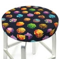 thumbnail image 3 of Vsdgher Lovely Planet Print Stool Covers Round,Stretch Round Stool Covers Washable Stool Cushion Slipcover Elastic Chair Covers for 12-14 Inch Chair, 3 of 7