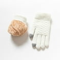 thumbnail image 2 of GPOECD Women's Double Layer Gloves withThickened Jacquard Knit Warm Winter Gloves for Women for Cycling Skiing and Cold Weather Outdoor Sports White-B，One Size, 2 of 3