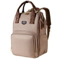 thumbnail image 1 of Mochila para pañales Sunveno Open Wide café resistente al agua, 1 of 6