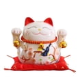 thumbnail image 1 of QualitChoice Ceramic Fortune Cat Figurine Lucky Cute Style Crafts Cartoon Animals Statue Storage Box Piggy Bank Office Desktop Type 1 Type 4, 1 of 6