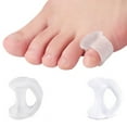 thumbnail image 1 of 2pcs Toe Separators Overlapping Toe Overlapping Toe Straightener Straighteners Relieve Portable Foot Spacers, White, L, 1 of 9