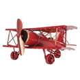 thumbnail image 6 of Retro Airplane Model Decor Large Vintage Metal Decorative Model Airplane Wrought Iron Aircraft Hanging Airplane Biplane Ornament for Christmas Photo Props Desktop Decoration Birthday Gifts, 6 of 9