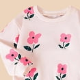 thumbnail image 3 of REgarm Baby Girl Fall Outfits Toddler Winter Clothes Long Sleeve Floral Sweatshirt and Legging Pants 2Pcs Set, 3 of 7