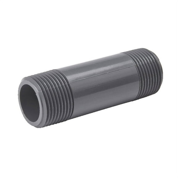405-060 Pipe Fitting, PVC Nipple, Schedule 80, 1 x 6-In. - Quantity 10