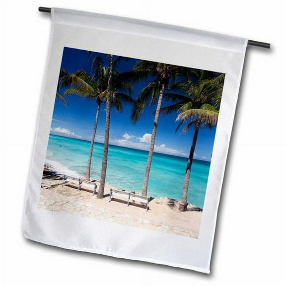 3dRose, Cuba, Matanzas Province, Varadero, Varadero Beach - CA11 WBI0916 - Walter Bibikow, 12 x 18 inch Garden Flag