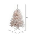 thumbnail image 3 of Vickerman 54" PVC Spruce Multi-Color LED Artificial Christmas Tree in White, 3 of 4
