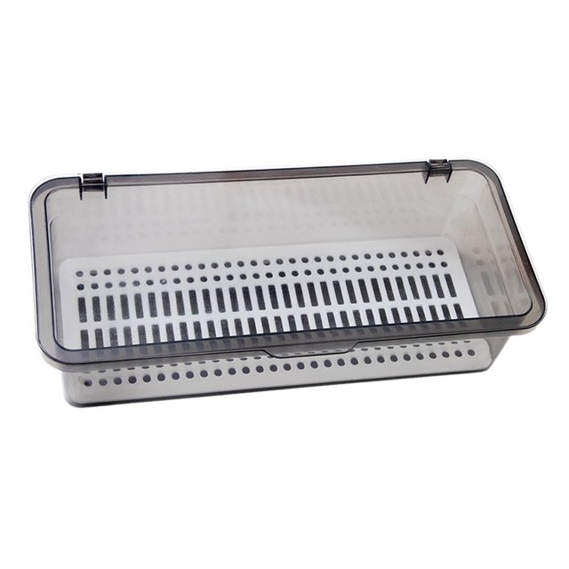 Organizador de palillos de cocina Soledad bandeja para cubiertos contenedor de utensilios a prueba de polvo soporte para vajilla 27 cm x 12 cm x 7 cm