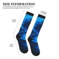 thumbnail image 4 of Rateoe Blue Fire Cool Wolf Compression Socks for Women and Men 20-30mmHg-Circulation Support Socks Knee High Nurse Pregnant Running Medical and Travel Athletic, 4 of 7