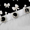 thumbnail image 4 of jejeloiu Chic Bow Knot Curtains Pack of 2 (42x84 Each),Kawaii Cartoon Bowtie Curtains Blackout,Silver Black Bedroom Curtains For Girls Teens,Super Cozy Room Decor, 4 of 6