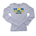 thumbnail image 1 of Ukraine Kayak - Olympic Games - Rio - Flag Women's Long Sleeve Grey T-Shirt, 1 of 2