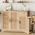 thumbnail image 1 of Irontar Kitchen Storage Cabinet, Sideboard Buffet Cabinet Rattan Decorated Doors, Farmhouse Console Table With Drawer My Lux Decor Round, 1 of 6