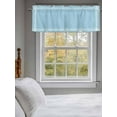 thumbnail image 5 of Solid Color Valances for Windows, Rod Pocket Kitchen Valance Curtains - Soft & Washable Small Window Treatment for Living Room, Bathroom, Sapphire Blue 54x18inch, 1 Panel, 5 of 9