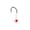 A#103, variant on Luminous Green Jig Head with 3D Red-Black Eyes – Sickle-Shaped Hook for Bass, Trout & Inshore Fishing – Works with Grubs, Worms, Swimbaits